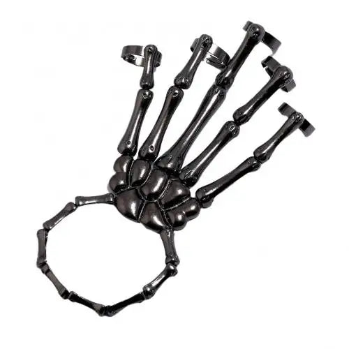 Halloween Bracelet For Women Gothic Punk Hand Skull Skeleton Elasticity Adjustable Bracelet Bangles Femme Party Accessories