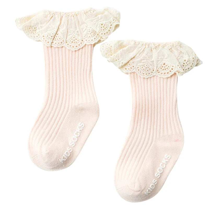 Baby Socks New Kids Toddlers Girls Knee High Long Soft Cotton Lace Baby Children Socks Baby Girl Socks 0 To 3 Years Fall Clothes