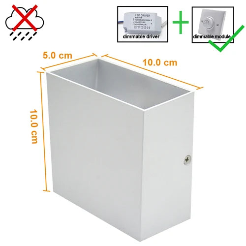 wall light lamps outdoor lighting 6W lampada LED Aluminium rail project Square LED lamp bedside lights bedroom wall decor arts