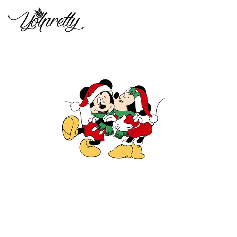 Christmas Mickey Mouse Minnie Pluto Cartoon Acrylic Brooches Resin Epoxy Acrylic Badge