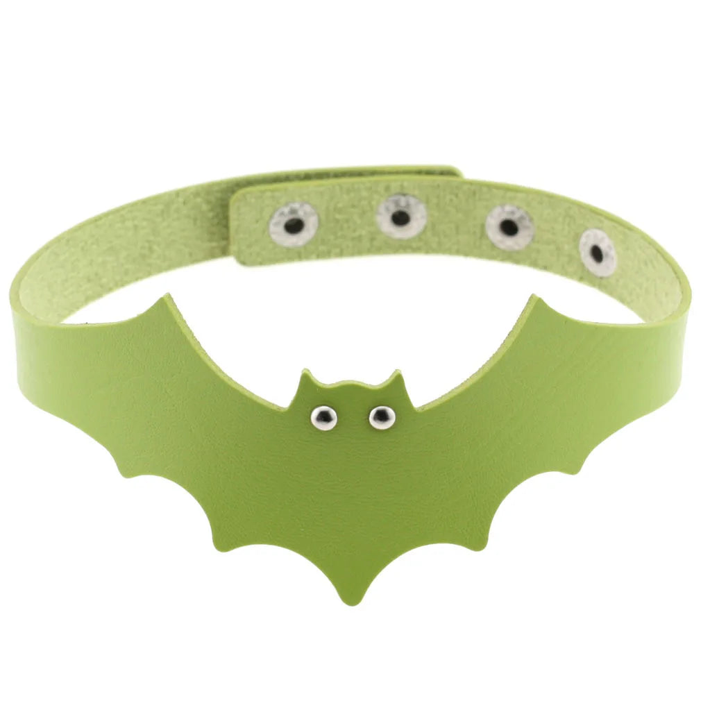 Halloween Cosplay Goth Green Choker Collar Necklaces For Women Emo Punk Balck Spike Geometry Pendant Necklace Y2K Jewelry Gifts