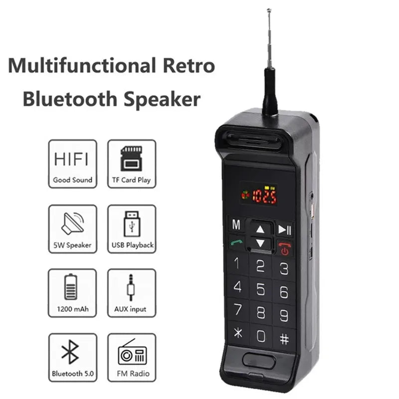 Classic Mobile Phone Design Bluetooth Speaker Retro Cellphone Portable Speaker Outdoor Wireless Cellular Phone Bluetooth Speaker
