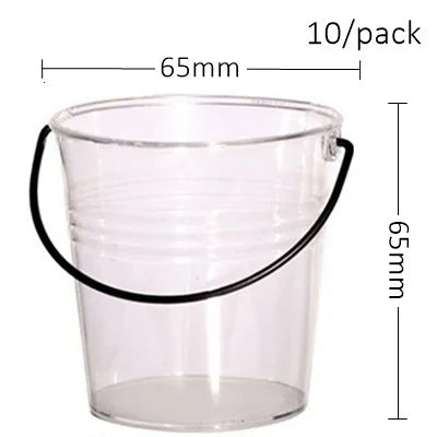 10 Pieces x Home Party Wedding Disposable Plastic Tableware Supplies, 75*62mm/100ml Mini Twisted Dessert Cup