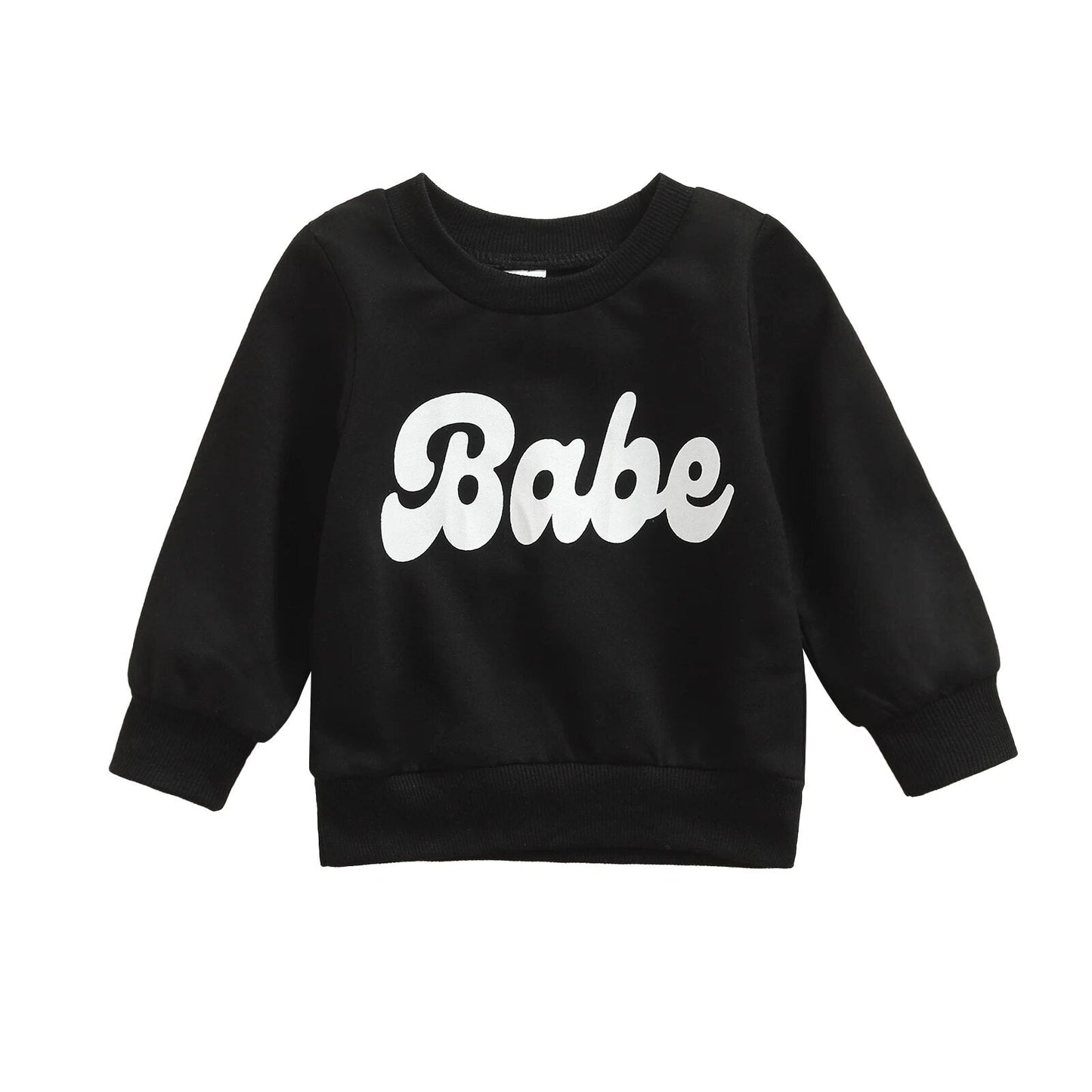 FOCUSNORM 4 Colors Lovely Baby Girls Boys Sweatshirt Tops Outfits 0-3Y Letter Printed Long Sleeve Pullover Outwear
