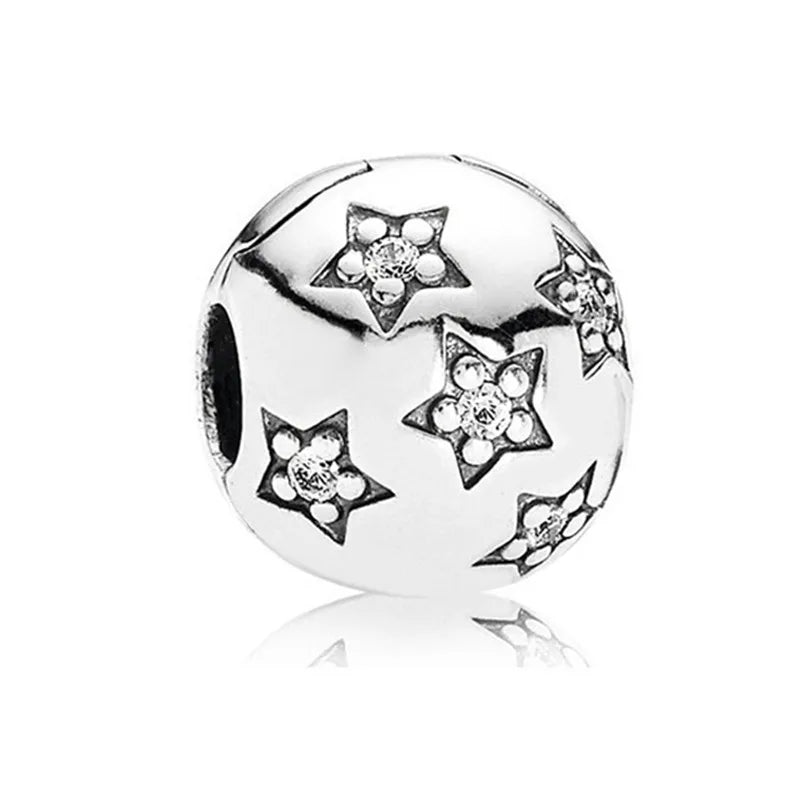 New Animal Footprint Musical Note Safety Chain Crown Boy Pendant Fits Pandora Charm Bracelet DIY Women's Original Beading Gifts