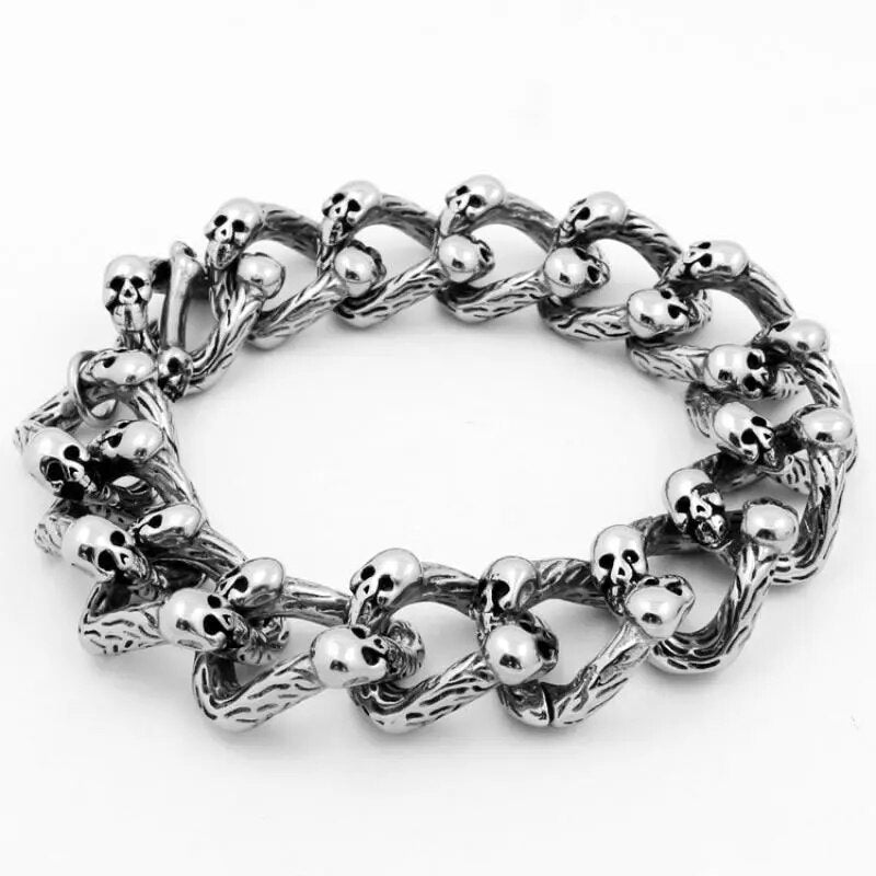 Vintage Skull Beaded Skull Bracelets Gothic Jewelry Accessories Gifts