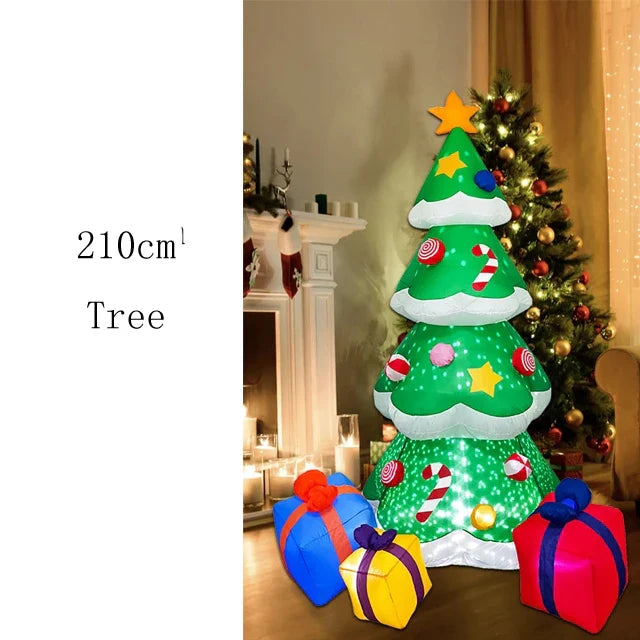 2023 LED Air Inflatable Santa Claus Snowman Elk Outdoor Garden Airblown New Year Christmas Decoration Gift For Kids Children Toy