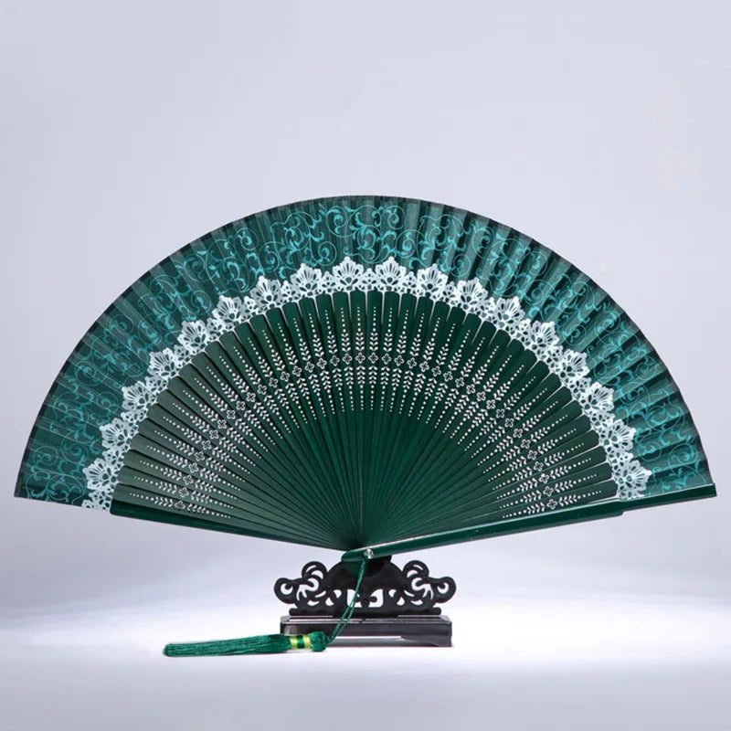 31 Styles Folding Fan Black Japeneses Ladies Silk Hand Fans High Quality Bamboo Crafts Wedding Dance Home Decor Ornament