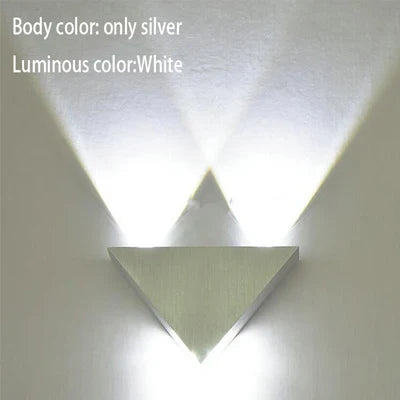 Modern Led Wall Lamp 3W Aluminum Body Triangle Wall Light For Bedroom Home Lighting Luminaire Bathroom Light Fixture Wall Sconce