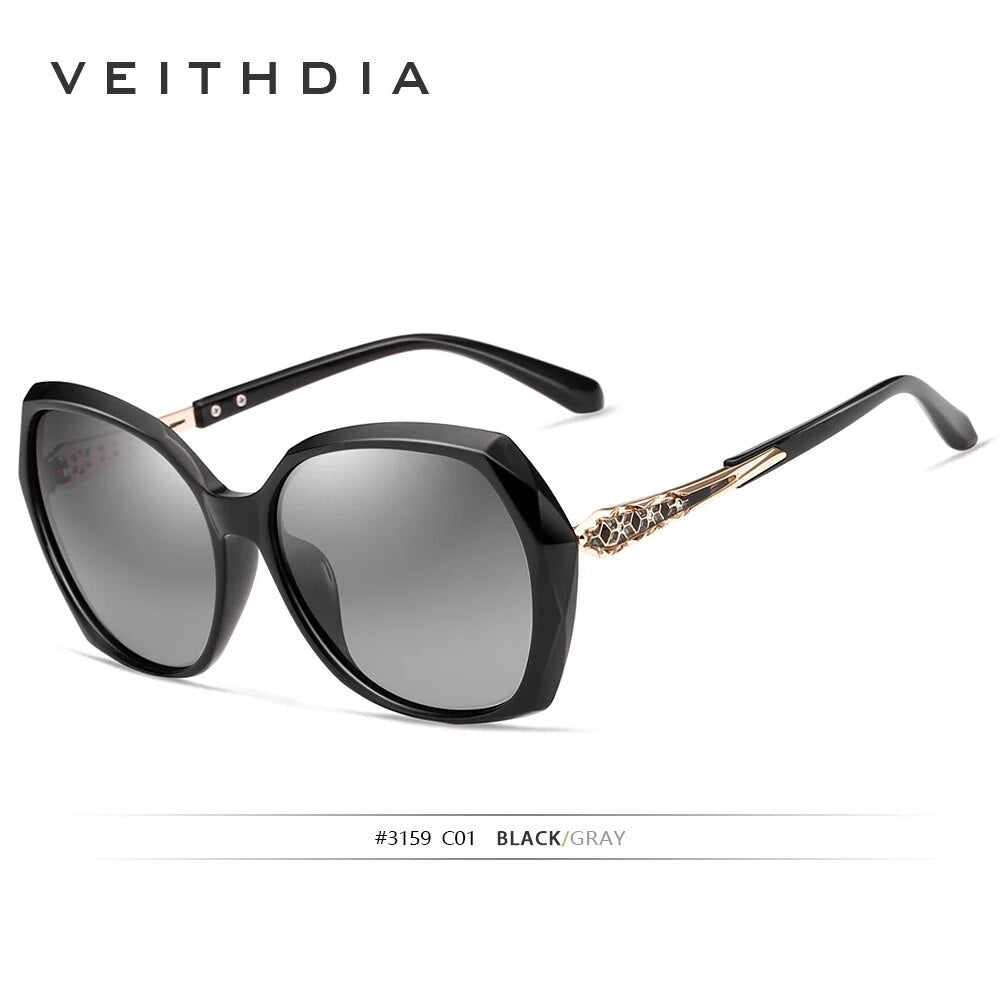 VEITHDIA Women's Sunglasses Fashion Polarized UV400 Gradient Lens Luxury Ladies Designer Eyewear Accessories For Female 3159
