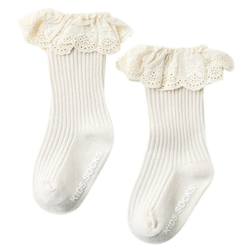 Baby Socks New Kids Toddlers Girls Knee High Long Soft Cotton Lace Baby Children Socks Baby Girl Socks 0 To 3 Years Fall Clothes