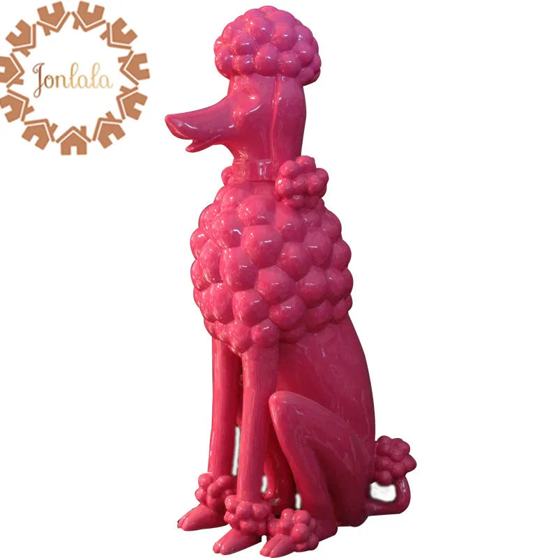 New Highlight Tricolor Resin Poodle European Modern High-end Club Home Fashion AccessoriesRresin Ornaments, Best Gift