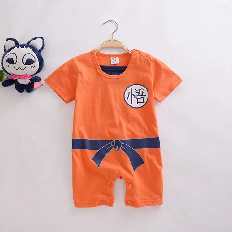 Baby Boy Anime Romper Cartoons Long Sleeve + Smock Halloween Christmas Costume Gift Boys Summer Rompers Spring Autumn Clothing