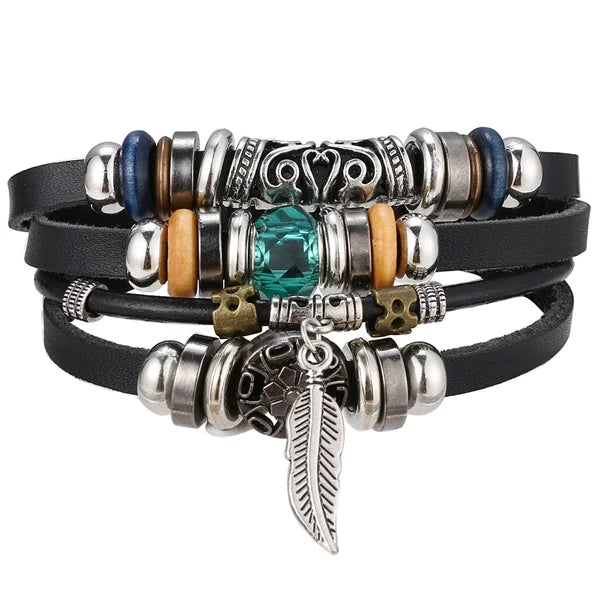 IFMIA Vintage Multi-layer Leather Bracelet Ladies Men's Bracelet Jewelry Bracelets Bangles New Style Party Gift Bohemian Gifts
