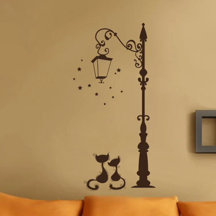 Cute Cat Fashion Wall Stickers Funny Cat Stickers Living Room Decor Tv Wall Decor Child Kids Bedroom Vinyl Home decor BRC08