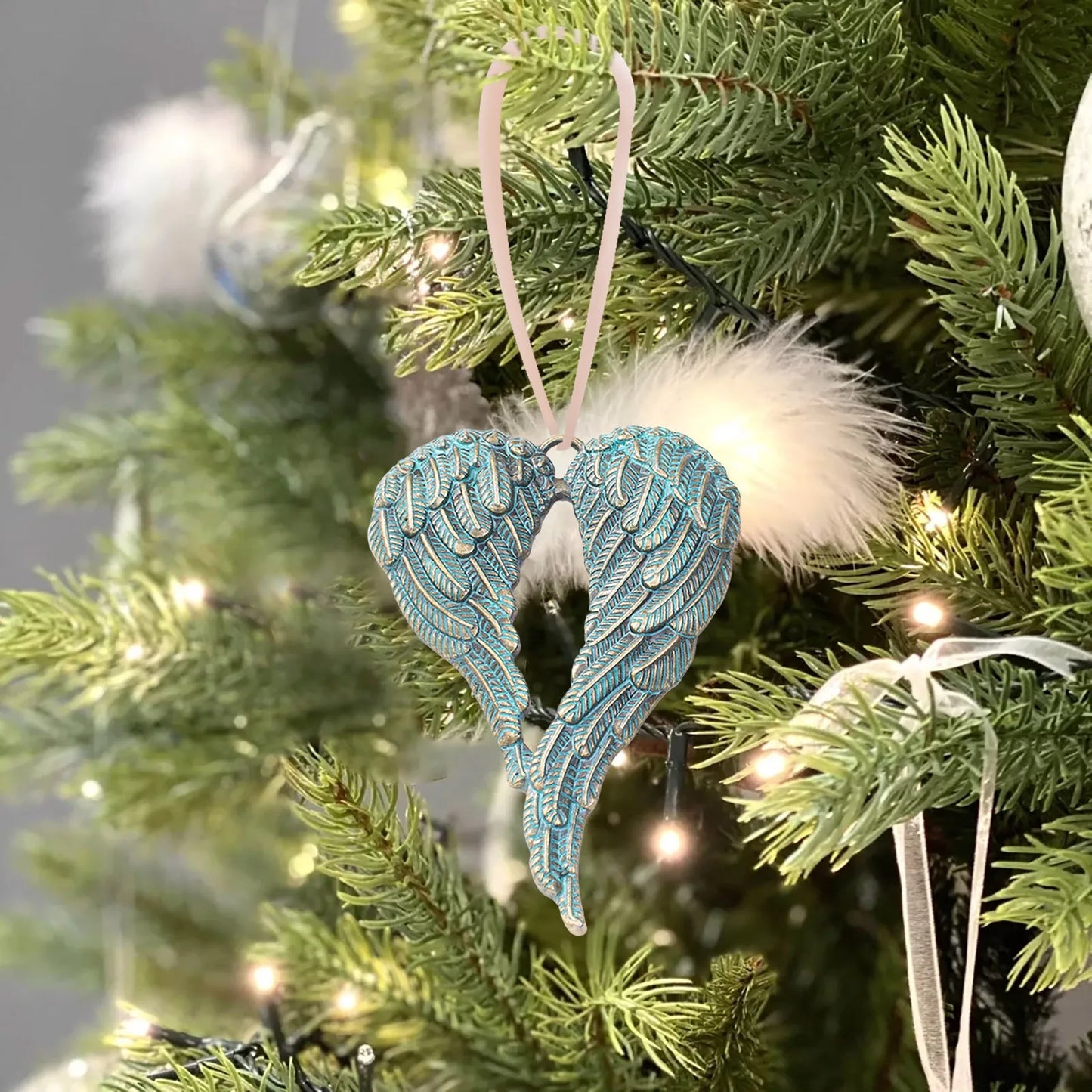 Memorial Angel Wing Christmas Ornaments Navidad Xmas Decor Noel Tree Decor Christmas Decorations For Home Pendant Gift Kids