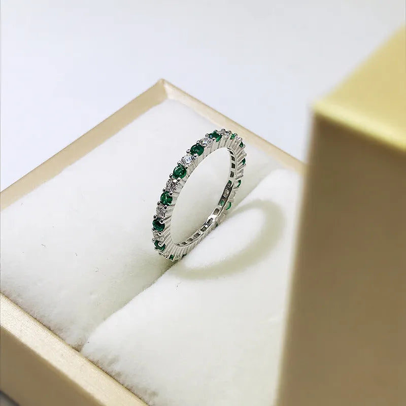 Wong Rain 925 Sterling Silver Sapphire Ruby Emerald Created Moissanite Gemstone Wedding Engagement Romantic Rings Fine Jewelry