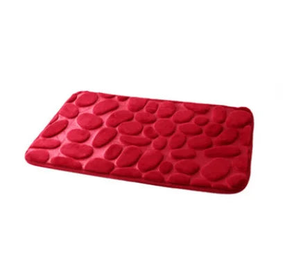 40*60CM Coral Fleece Bathroom Memory Foam Rug Kit Toilet Pattern Bath Non-slip Mats Floor Carpet Set Mattress for Bathroom Decor
