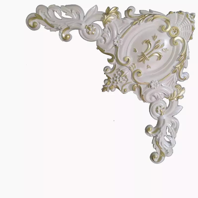 European style ceiling corner flower background wall passway decorative wall stickers Wedding home decoration non-wood carvings