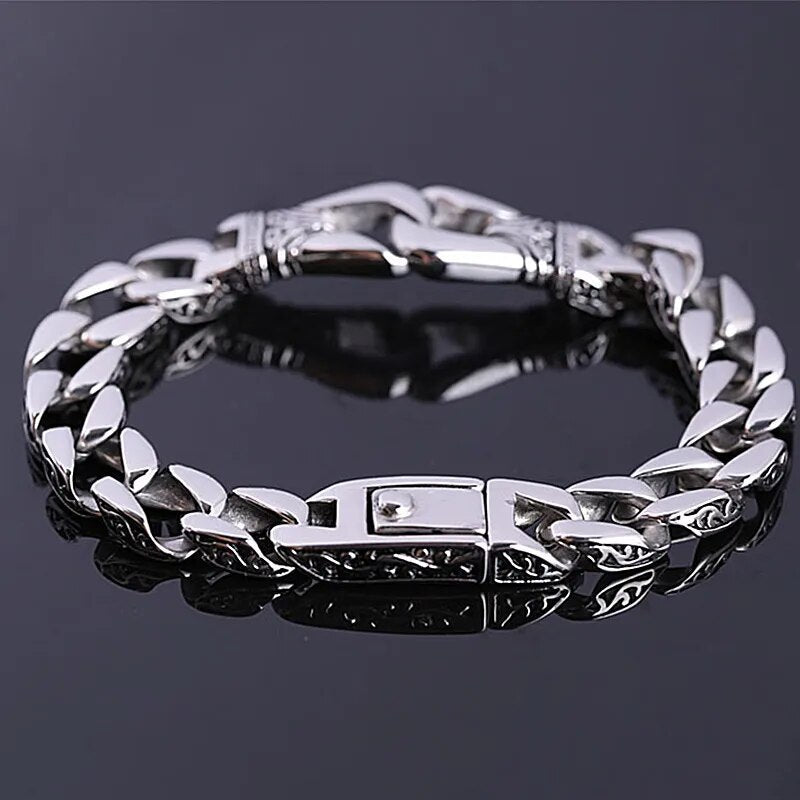 Vintage Gothic Full Skull Bracelet Motorcycle Riding Rock Bike Hip Hop Punk Jewelry Halloween Gift