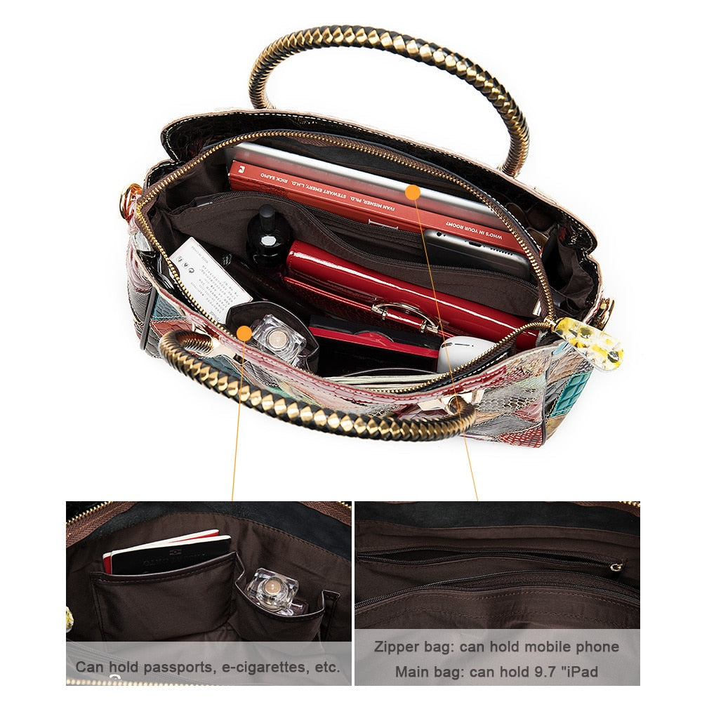 WESTAL Women's Leather Handbags Shoulder Bags for Women Bag Genuine Leather Bolsa Feminina Designer Hand Bags Boho Bag Totes 496