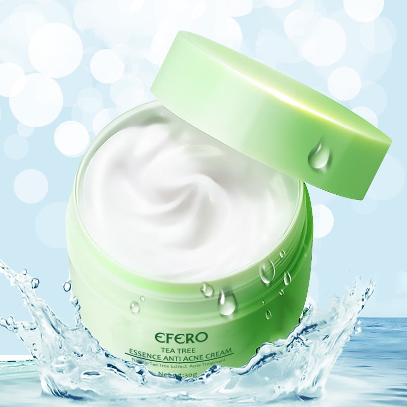 EFERO Tea Tree Anti-acne Face Cream Acne Scar Cream Shrink Pores Face Eliminates Acnes Cream Skin Care Face Cream for Face Care