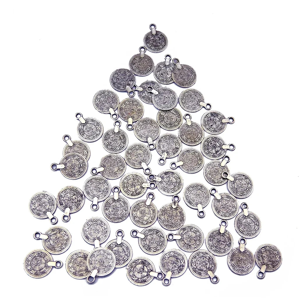 Gypsy Bohemian Hippie Beach Chic Carving Coin Charm Statement Necklace Accessories Festival Tibet Tribal Ethnic Turkish Jewelry
