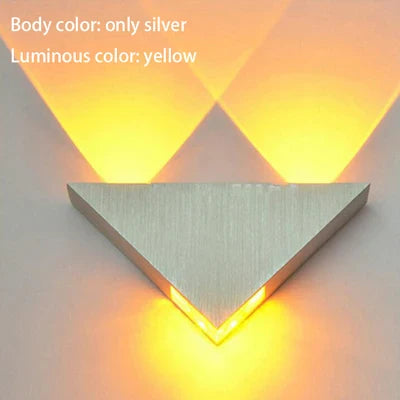 Modern Led Wall Lamp 3W Aluminum Body Triangle Wall Light For Bedroom Home Lighting Luminaire Bathroom Light Fixture Wall Sconce