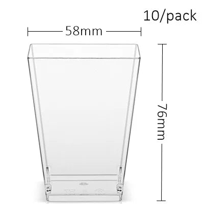 10 Pieces x Home Party Wedding Disposable Plastic Tableware Supplies, 75*62mm/100ml Mini Twisted Dessert Cup