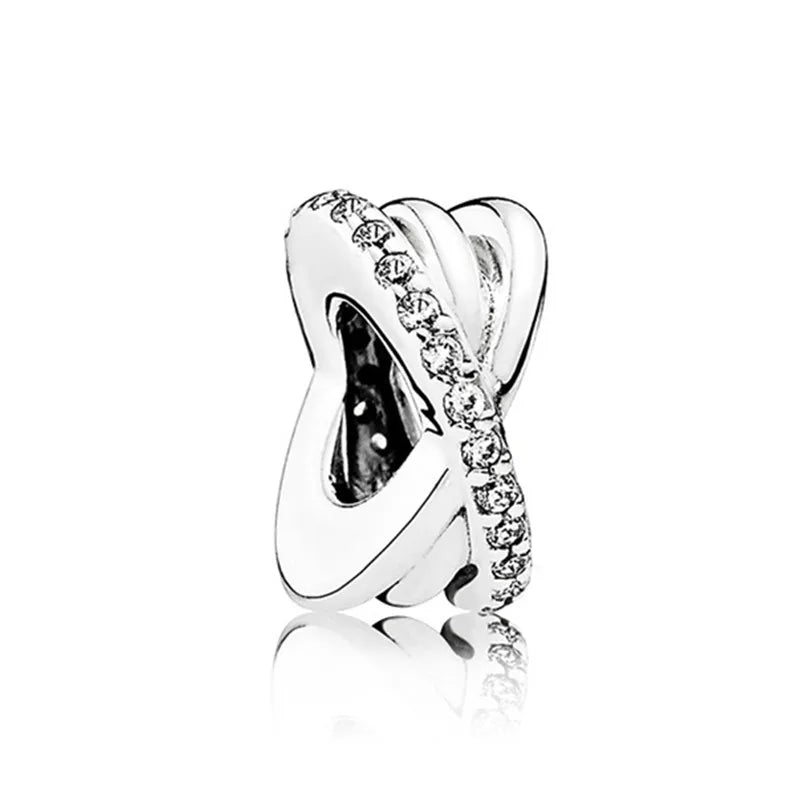 New Animal Footprint Musical Note Safety Chain Crown Boy Pendant Fits Pandora Charm Bracelet DIY Women's Original Beading Gifts