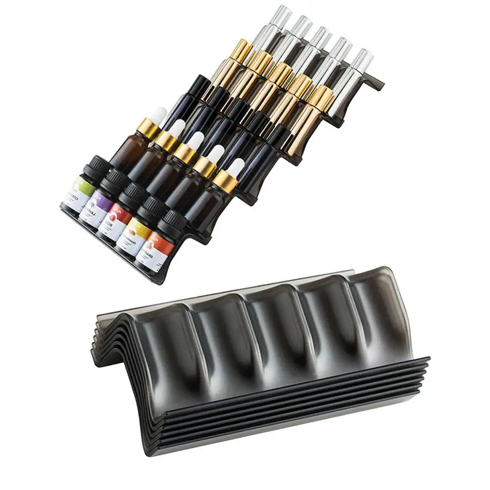 Drawer Storage Organizer Foldable Essential Oil Bottle Plastic Rack Durable Heat Resistant Essential Oil Bottle Display Stand