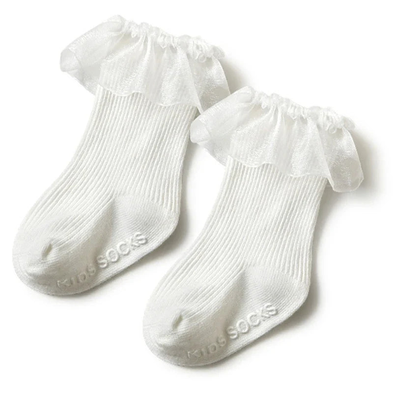Baby Socks New Kids Toddlers Girls Knee High Long Soft Cotton Lace Baby Children Socks Baby Girl Socks 0 To 3 Years Fall Clothes