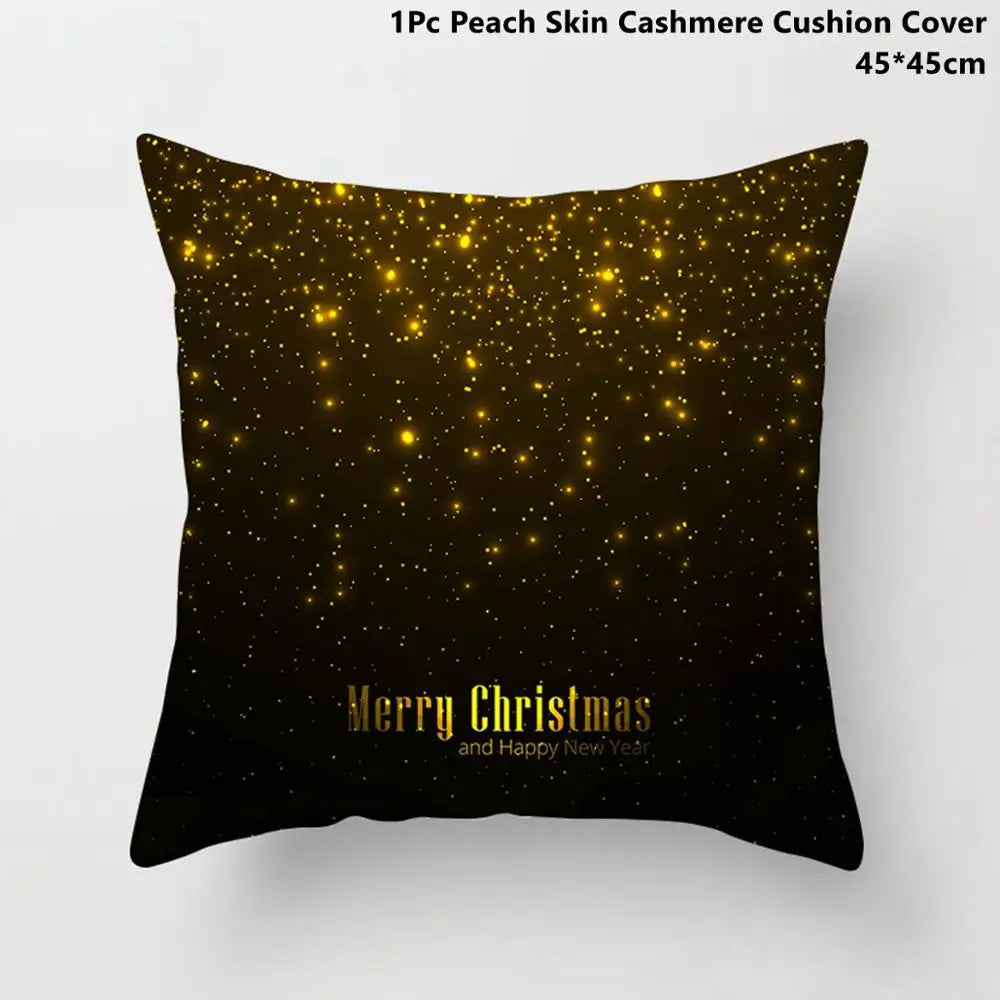 Taoup Gold Merry ChristmasTree Elk Garland Pillowcase Xmas Decor for Home Decor for Christmas Ornaments Xmas Noel New Year Gifts