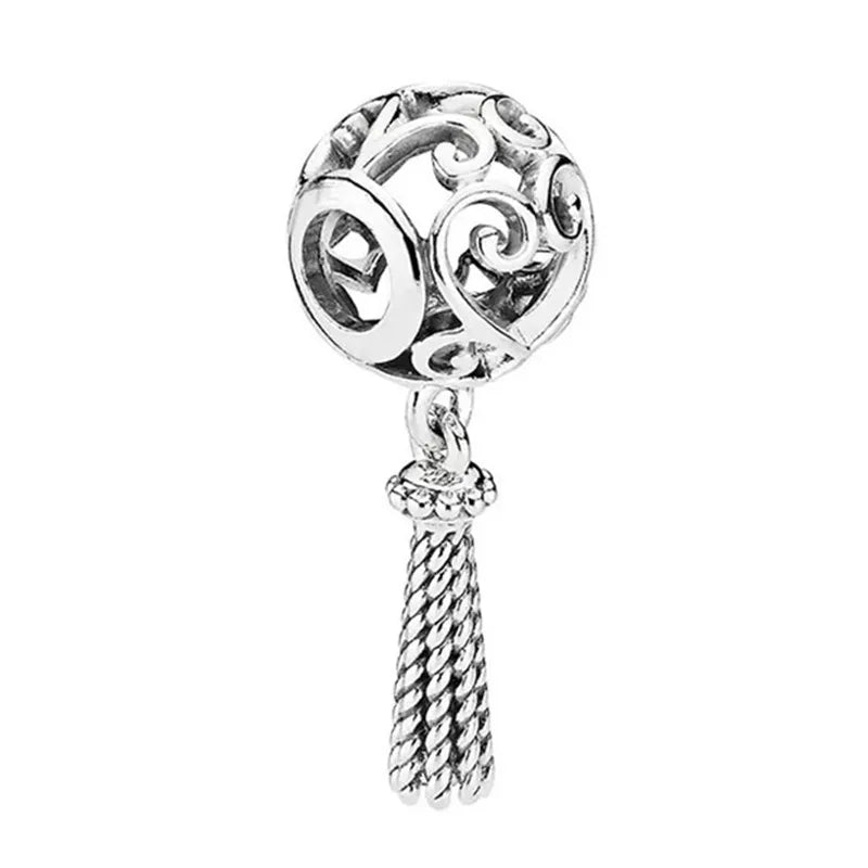 New Animal Footprint Musical Note Safety Chain Crown Boy Pendant Fits Pandora Charm Bracelet DIY Women's Original Beading Gifts