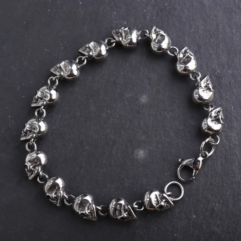 Vintage Skull Beaded Skull Bracelets Gothic Jewelry Accessories Gifts