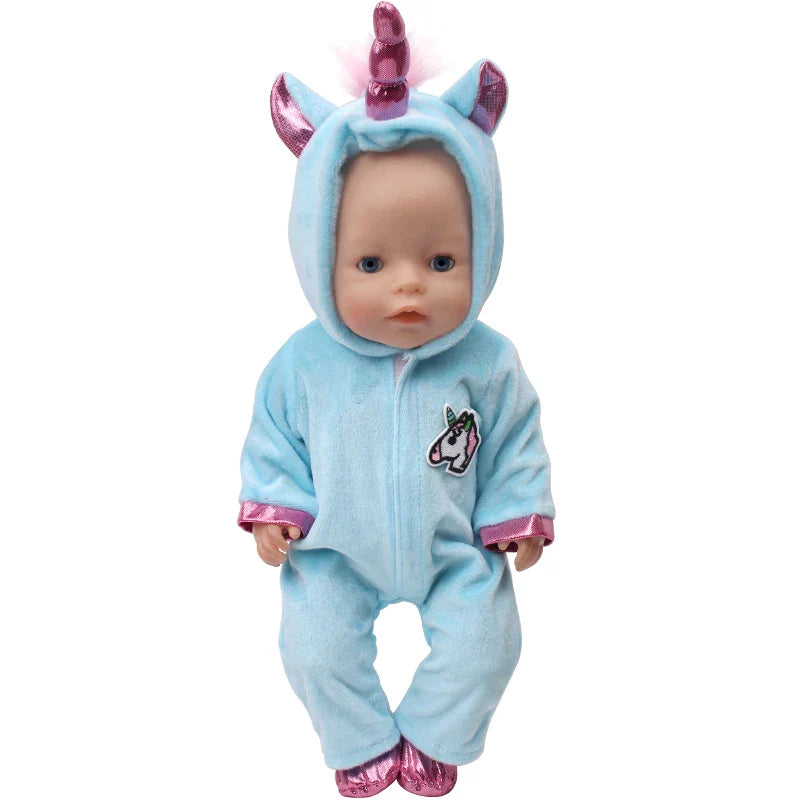 43 Cm Boy American Dolls Uniforms Unicorn Queen Born Baby Toys 18 Inch Doll Gift f41