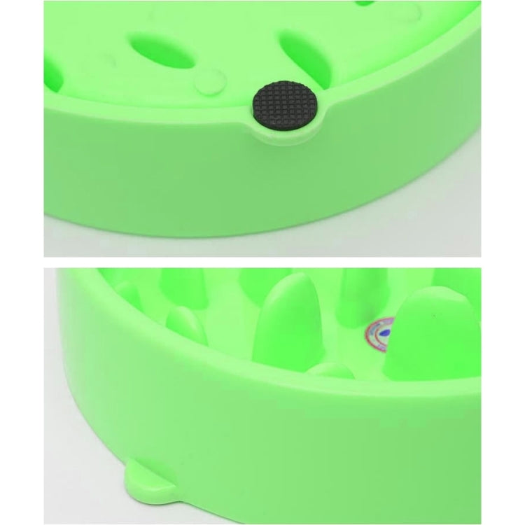 Pet Bowl Preventing Choking PP Bowl, Round Pink, Round Green