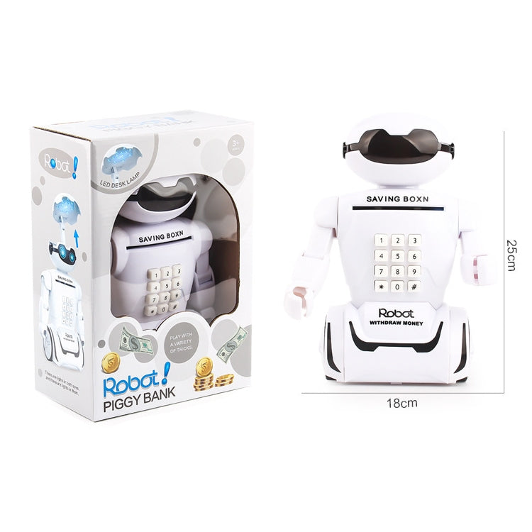 Multi-function Robot Piggy Bank Desk Lamp Code Money Box for Children, Robot Bank