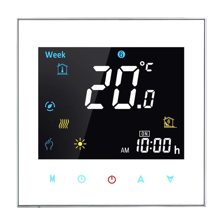 BHT-3000 16A Load Electronic Heating Type LCD Digital Heating Room Thermostat with Sensor, Display Clock / Temperature  / Time / Week / Heat etc., BHT-3000 16A (Black), BHT-3000 16A (White)