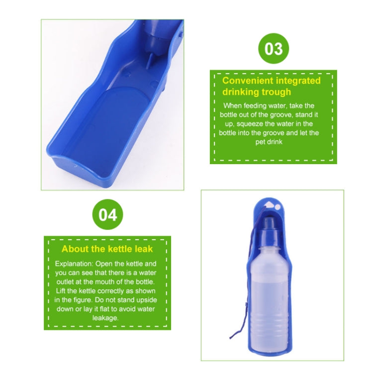 250ml Outdoor Portable Dog / Pet Water Bottle, Random Color Delivery, 250ml Pet Water Bottle