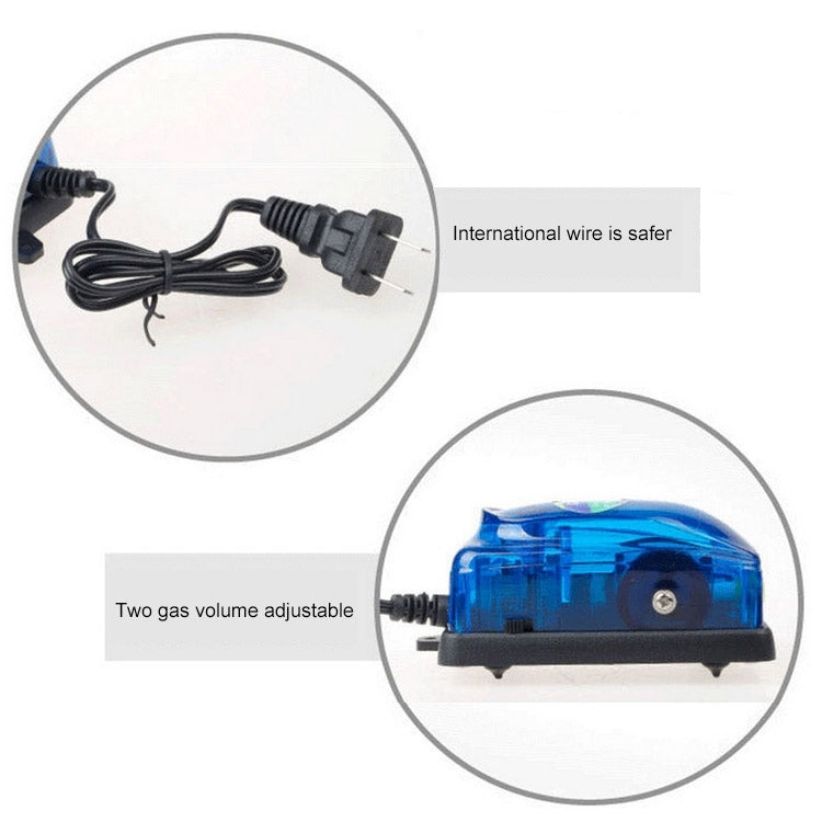 SOBO SB-248A 3W Single Outlet Adjustable Flow Aquarium Air Pump Fish Tank Oxygen Air Pump, 3W Single Outlet