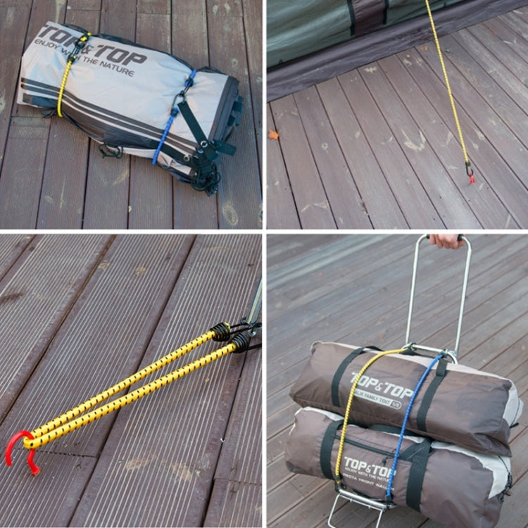 2 PCS Outdoor Tent Crude Elastic Rope Tied High Luggage Rope Clothesline Camping, Length: 60cm, Diameter: 8mm, Random Color Delivery