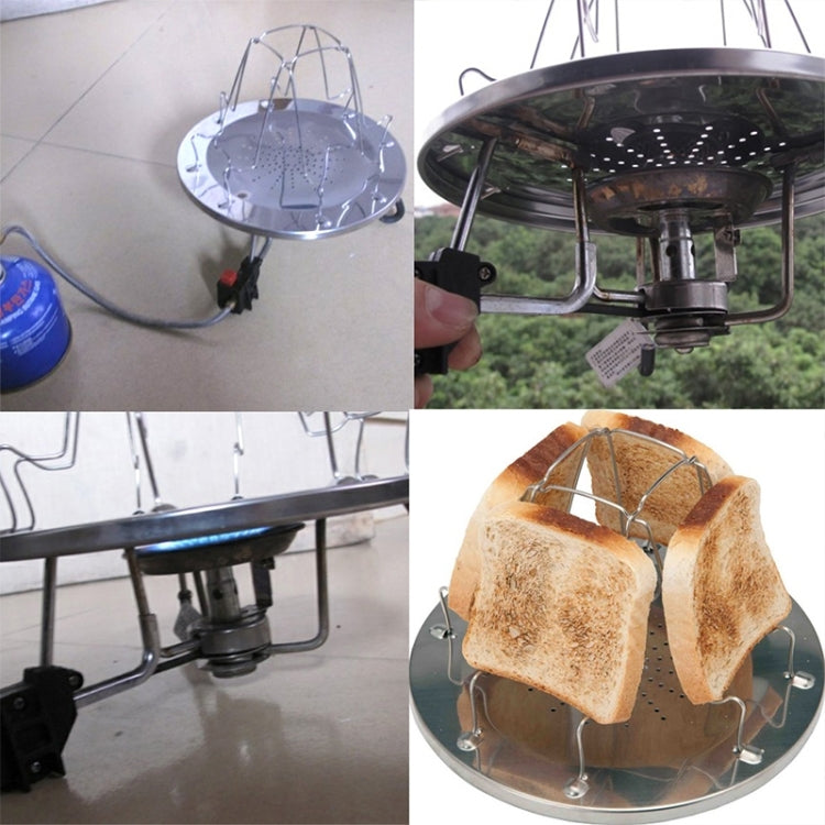 Outdoor Camping Tools 4 Slice Stainless Steel Camping Foldable Toaster Rack Toaster Tray Bread Toast Rack, Bread Toast Rack