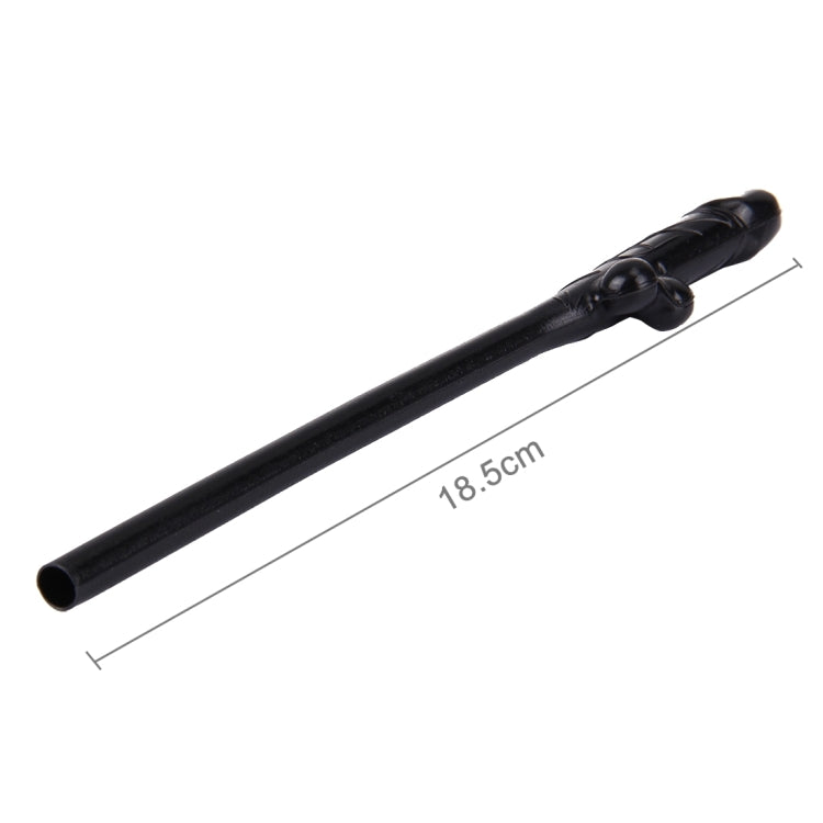 10 PCS Dicky Sipping Straw, Length: about 19cm, Dicky Sipping Straw(Black)