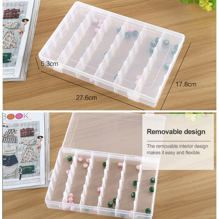 Plastic Organizer Container Storage Box Removable Grid Compartment for Jewelry Earring Fishing Hook Small Accessories, Size: Large, 36 Slots, 36 Slots