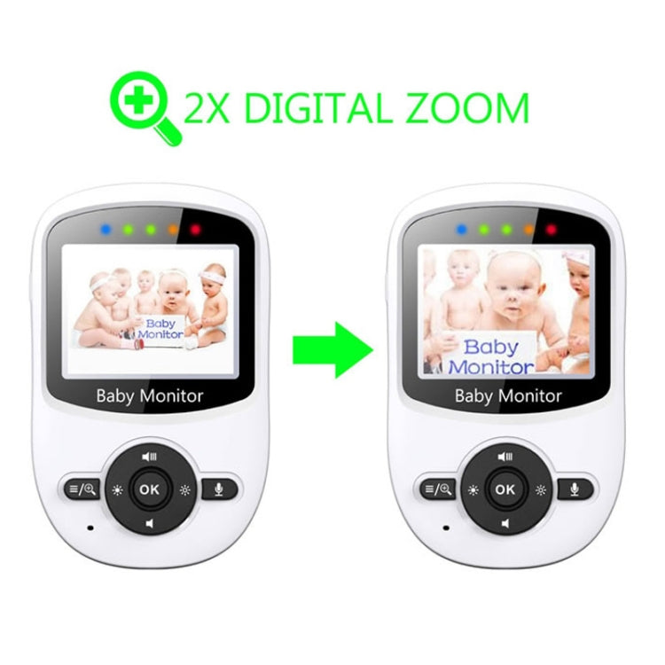 BM-SM24 2.4 inch LCD 2.4GHz Wireless Surveillance Camera Baby Monitor with 8-IR LED Night Vision, Two Way Voice Talk(White)