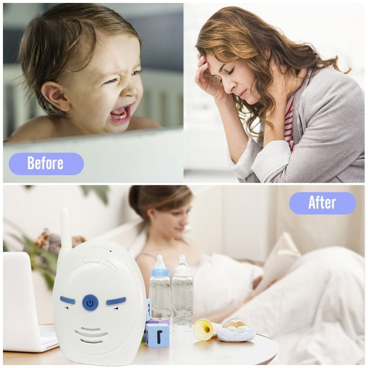 BM-V20 2.4GHz Wireless Digital Audio Baby Monitor, Two Way Voice Talk(White)