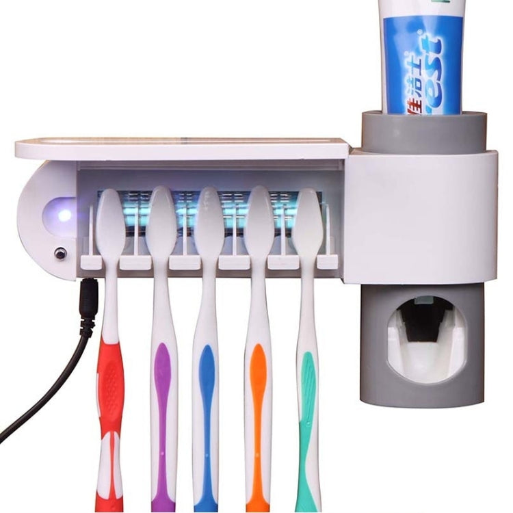 Automatic Toothpaste Dispenser Dental UV Ultraviolet Toothbrush Sterilizer Storage Holder