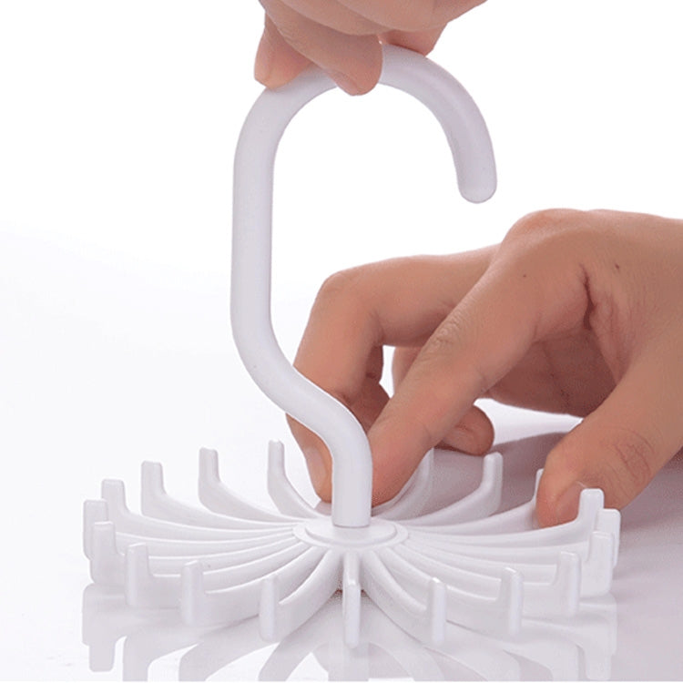 20 Claws 360 Degree Rotatable Tie Rack Belt Scarf Hanger Holder, Size: S, 20 Claws Black, 20 Claws White