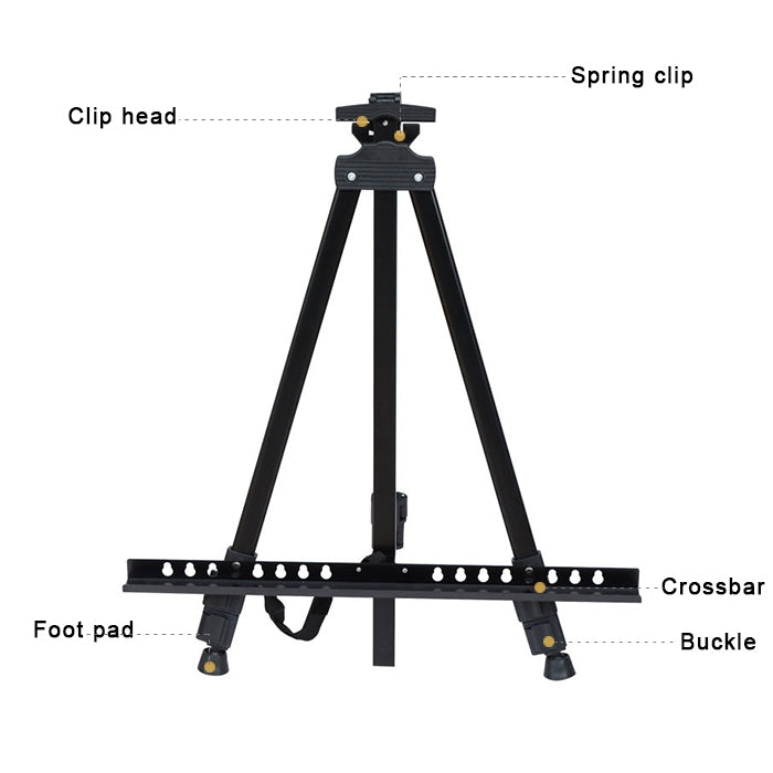 Portable Telescopic Metal Easel Tripod for Painting & Advertising Display, Metal Easel Tripod